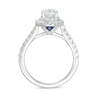 Thumbnail Image 3 of Previously Owned - Vera Wang Love Collection 1-5/8 CT. T.W. Oval Diamond Frame Engagement Ring in 14K White Gold