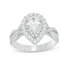 Thumbnail Image 1 of Previously Owned - Vera Wang Love Collection 1-5/8 CT. T.W. Pear-Shaped Diamond Twist Engagement Ring in 14K White Gold