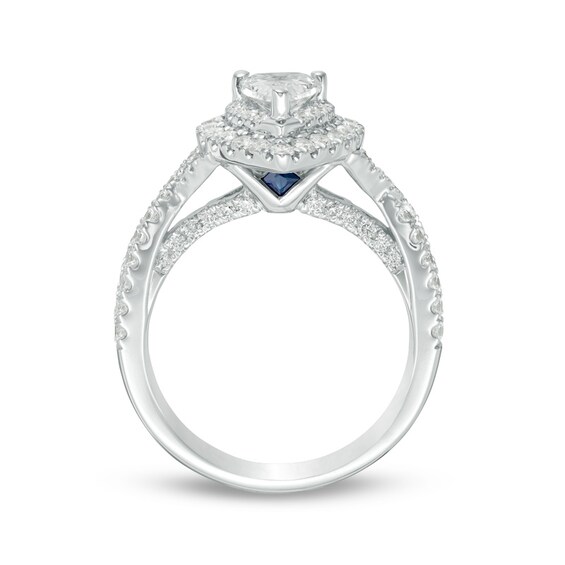 Previously Owned - Vera Wang Love Collection 1-5/8 CT. T.w. Pear-Shaped Diamond Twist Engagement Ring in 14K White Gold