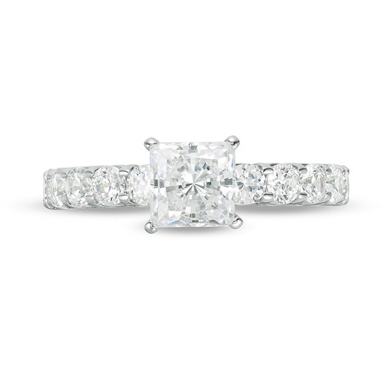 Previously Owned - 2 CT. T.w. Princess-Cut Diamond Engagement Ring in 14K White Gold