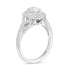 Thumbnail Image 3 of Previously Owned - Vera Wang Love Collection 1 CT. T.W. Oval Diamond Double Frame Engagement Ring in 14K White Gold