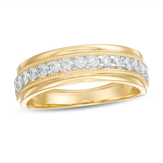 Previously Owned - 1/2 CT. T.w. Diamond Milgrain Wedding Band in 10K Gold