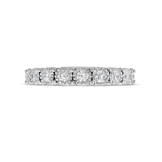 Previously Owned - 1/2 CT. T.w. Diamond Nine Stone Anniversary Band in 10K White Gold