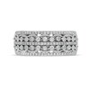 Thumbnail Image 4 of Previously Owned - 1/4 CT. T.W. Diamond Vintage-Style Multi-Row Anniversary Band in 10K White Gold