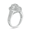 Thumbnail Image 3 of Previously Owned - 1 CT. T.W. Composite Pear-Shaped Diamond Frame Split Shank Engagement Ring in 10K White Gold
