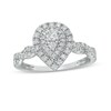 Thumbnail Image 1 of Previously Owned - 1/2 CT. T.W. Diamond Double Pear-Shaped Frame Twist Shank Engagement Ring in 10K White Gold