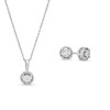 Thumbnail Image 1 of Previously Owned - 1/5 CT. T.W. Diamond Solitaire Pendant and Stud Earrings Set in Sterling Silver (J/I3)