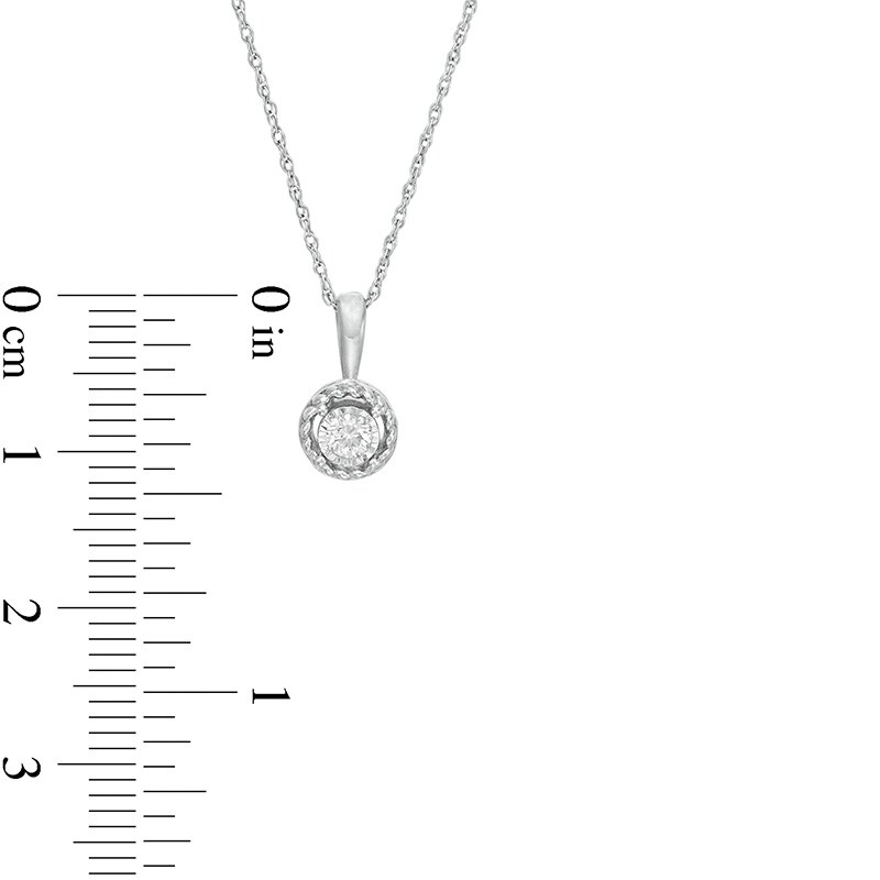 Main Image 3 of Previously Owned - 1/5 CT. T.W. Diamond Solitaire Pendant and Stud Earrings Set in Sterling Silver (J/I3)