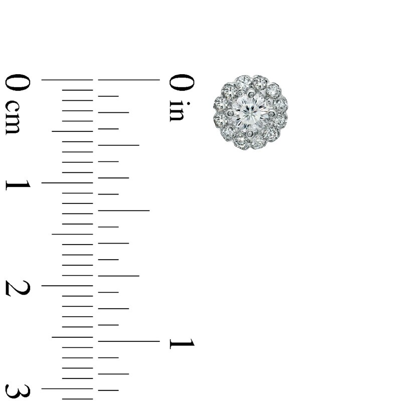 Main Image 2 of Previously Owned - Celebration Lux® 5/8 CT. T.W. Diamond Frame Earrings in 14K White Gold (I/SI2)