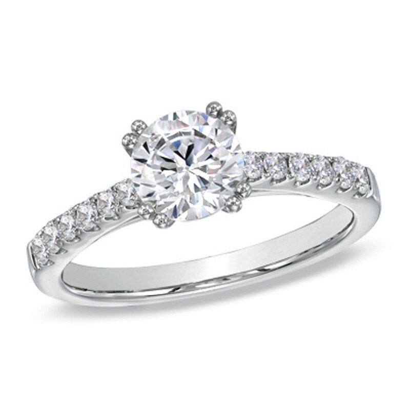 Main Image 1 of Previously Owned - Celebration Fire™ 1-1/4 CT. T.W. Diamond Engagement Ring in 14K White Gold (I/SI2)