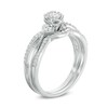 Thumbnail Image 2 of Previously Owned - 1/5 CT. T.W. Diamond Frame Bypass Bridal Set in 10K White Gold