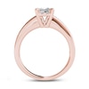 Thumbnail Image 3 of Previously Owned - 1 CT. T.W. Princess-Cut Diamond Square Frame Engagement Ring in 14K Rose Gold