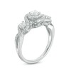 Thumbnail Image 2 of Previously Owned - 1 CT. T.W. Diamond Past Present Future® Frame Twist Engagement Ring in 14K White Gold