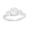 Thumbnail Image 1 of Previously Owned - 2 CT. T.W.  Oval Diamond Past Present Future® Engagement Ring in 14K White Gold (I/I1)