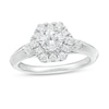 Thumbnail Image 1 of Previously Owned - Vera Wang Love Collection 1 CT. T.W. Diamond Hexagon Frame Engagement Ring in 14K White Gold