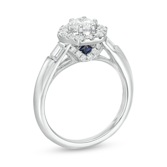 Previously Owned - Vera Wang Love Collection 1 CT. T.w. Diamond Hexagon Frame Engagement Ring in 14K White Gold