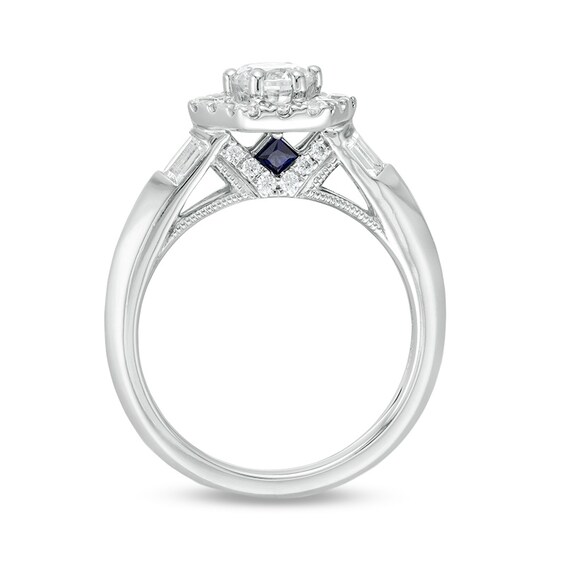 Previously Owned - Vera Wang Love Collection 1 CT. T.w. Diamond Hexagon Frame Engagement Ring in 14K White Gold