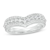 Thumbnail Image 1 of Previously Owned - 1/2 CT. T.W. Diamond Chevron Anniversary Band in 14K White Gold