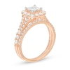 Thumbnail Image 3 of Previously Owned - 1 CT. T.W. Quad Princess-Cut Diamond Frame Split Shank Bridal Set in 10K Rose Gold