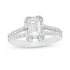 Thumbnail Image 1 of Previously Owned - 1-1/5 CT. T.W. Multi-Shaped Diamond Split Shank Engagement Ring in 14K White Gold