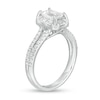 Thumbnail Image 3 of Previously Owned - 1-1/5 CT. T.W. Multi-Shaped Diamond Split Shank Engagement Ring in 14K White Gold