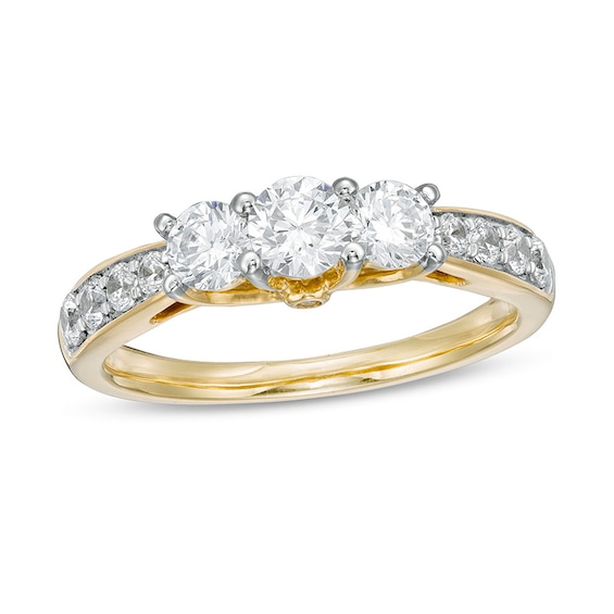 Previously Owned - 1 CT. T.w. Diamond Past Present FutureÂ® Engagement Ring in 10K Gold