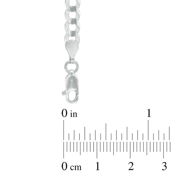 Previously Owned - Men's 4.7mm Curb Chain Necklace in 14K White Gold - 24"