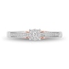 Thumbnail Image 3 of Previously Owned - Enchanted Disney Aurora 1/6 CT. T.W. Diamond Promise Ring in 10K Two-Tone Gold