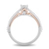 Thumbnail Image 4 of Previously Owned - Enchanted Disney Aurora 1/6 CT. T.W. Diamond Promise Ring in 10K Two-Tone Gold