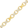 Thumbnail Image 1 of Previously Owned - 1/3 CT. T.W. Diamond Open Oval and Bamboo Link Bracelet in 10K Gold - 8.5"