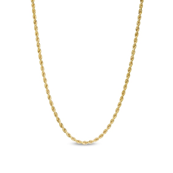 Previously Owned - 2.65mm Evergreen Rope Chain Necklace in Hollow 10K Gold - 18"