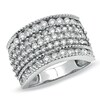 Thumbnail Image 1 of Previously Owned - 2 CT. T.W. Diamond Three Row Anniversary Band in 10K White Gold