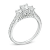 Thumbnail Image 2 of Previously Owned - Celebration Ideal 1-1/5 CT. T.W. Diamond Three Stone Engagement Ring in 14K White Gold (J/I1)
