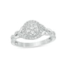 Thumbnail Image 1 of Previously Owned - 1/4 CT. T.W. Composite Diamond Frame Twist Vintage-Style Engagement Ring in 10K White Gold