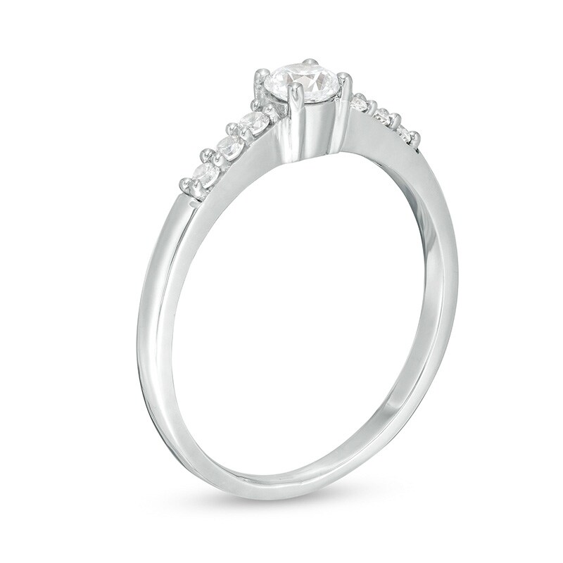 Main Image 3 of Previously Owned - 1/3 CT. T.W. Diamond Engagement Ring in 10K White Gold