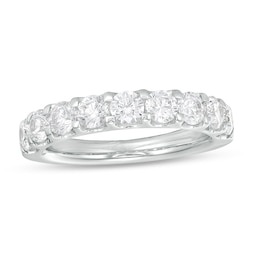 Previously Owned - 1-1/2 CT. T.W.  Diamond Nine Stone Band in 14K White Gold (I/SI2)