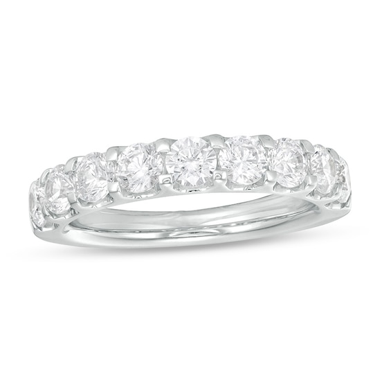 Previously Owned - 1-1/2 CT. T.w. Diamond Nine Stone Band in 14K White Gold (I/Si2)