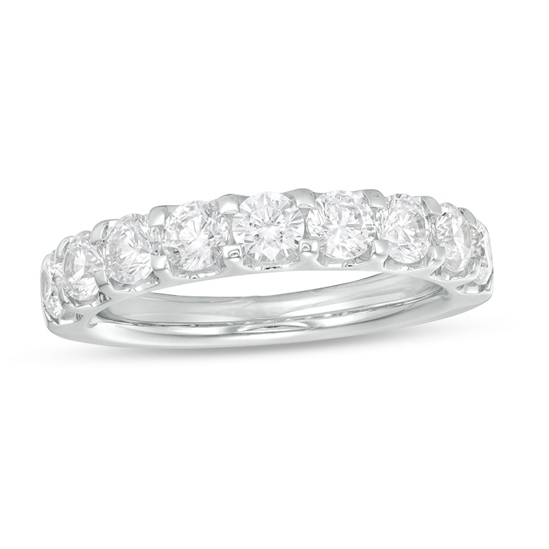 Main Image 1 of Previously Owned - 1-1/2 CT. T.W.  Diamond Nine Stone Band in 14K White Gold (I/SI2)