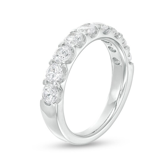 Previously Owned - 1-1/2 CT. T.w. Diamond Nine Stone Band in 14K White Gold (I/Si2)
