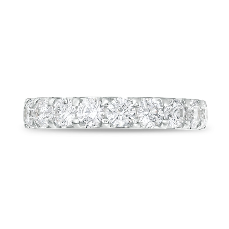 Main Image 4 of Previously Owned - 1-1/2 CT. T.W.  Diamond Nine Stone Band in 14K White Gold (I/SI2)