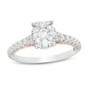 Thumbnail Image 1 of Previously Owned - 3/4 CT. T.W. Diamond Oval Frame Engagement Ring in 14K Two-Tone Gold