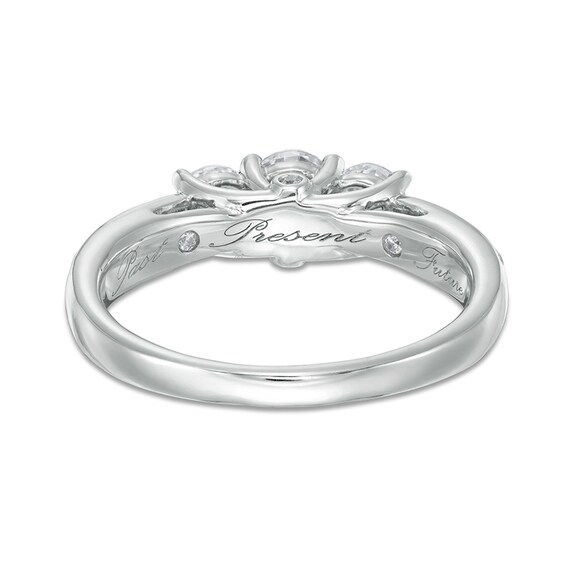 Previously Owned - 1 CT. T.w. Diamond Past Present FutureÂ® Engagement Ring in 10K White Gold