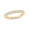 Thumbnail Image 1 of Previously Owned - 1/5 CT. T.W. Baguette and Round Diamond Double Row Anniversary Band in 10K Gold