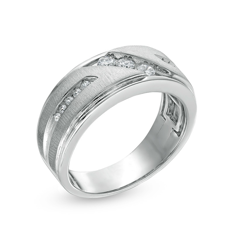 Main Image 3 of Previously Owned - 1/3 CT. T.W. Diamond Wedding Band in 10K White Gold