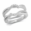 Thumbnail Image 1 of Previously Owned - 1/3 CT. T.W. Diamond Ribbon-Style Solitaire Enhancer in 14K White Gold