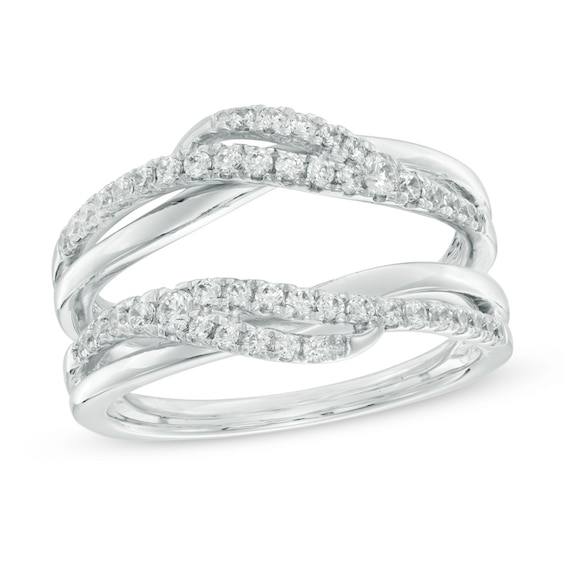Previously Owned - 1/2 CT. T.w. Diamond Bypass Solitaire Enhancer in 14K White Gold