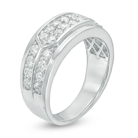 Previously Owned - 1-1/2 CT. T.w. Diamond Elongated Hexagon Ring in 10K White Gold