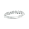 Thumbnail Image 1 of Previously Owned - 1/3 CT. T.W. Diamond Alternating Stackable Band in 10K White Gold
