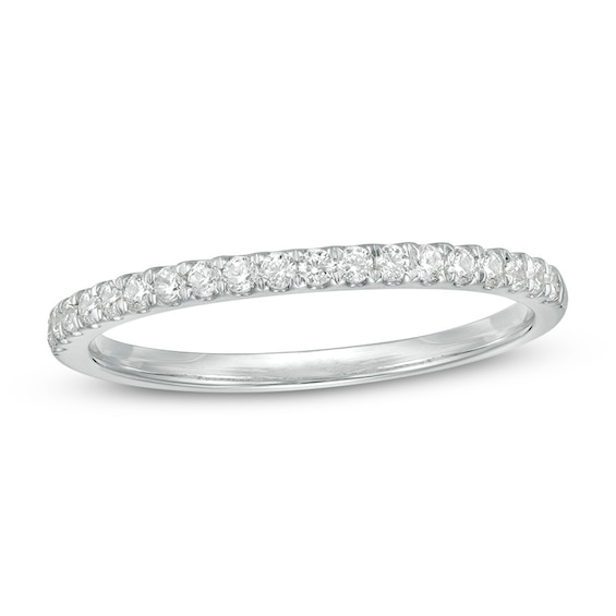 Previously Owned - 1/4 CT. T.w. Diamond Wedding Band in 10K White Gold