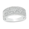 Thumbnail Image 1 of Previously Owned - 1/3 CT. T.W. Diamond Art Deco Vintage-Style Anniversary Ring in 10K White Gold